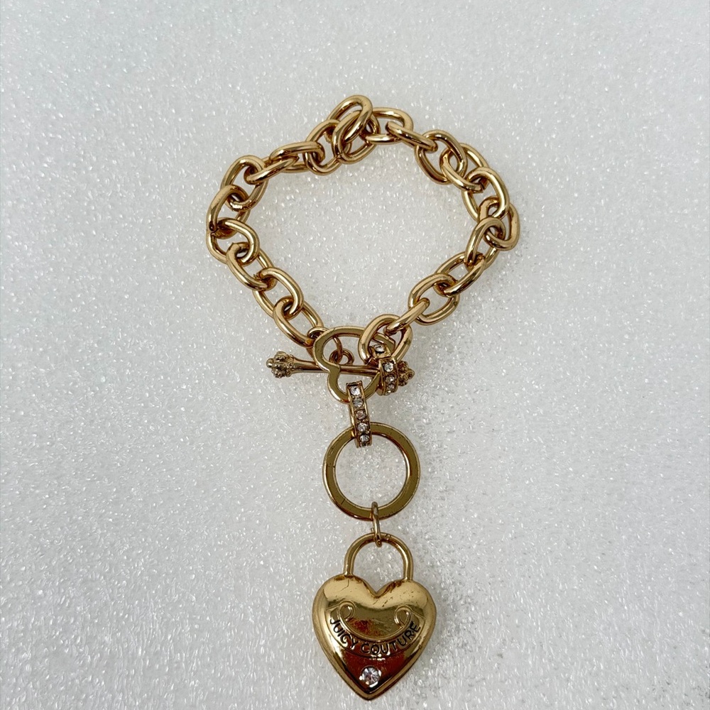Juicy Couture Gold Heart Charm Bracelet
